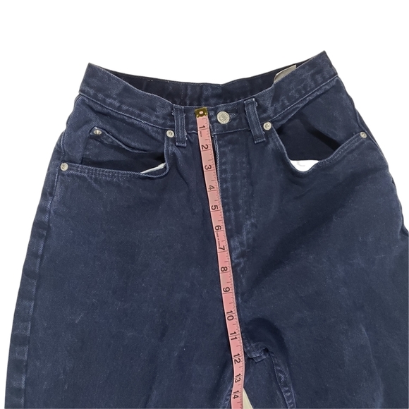 Vintage Jordache Ankle Hi Waist Mom Jeans Sz 10 Tapered Leg Dark Blue Denim Y2K - Picture 13 of 13
